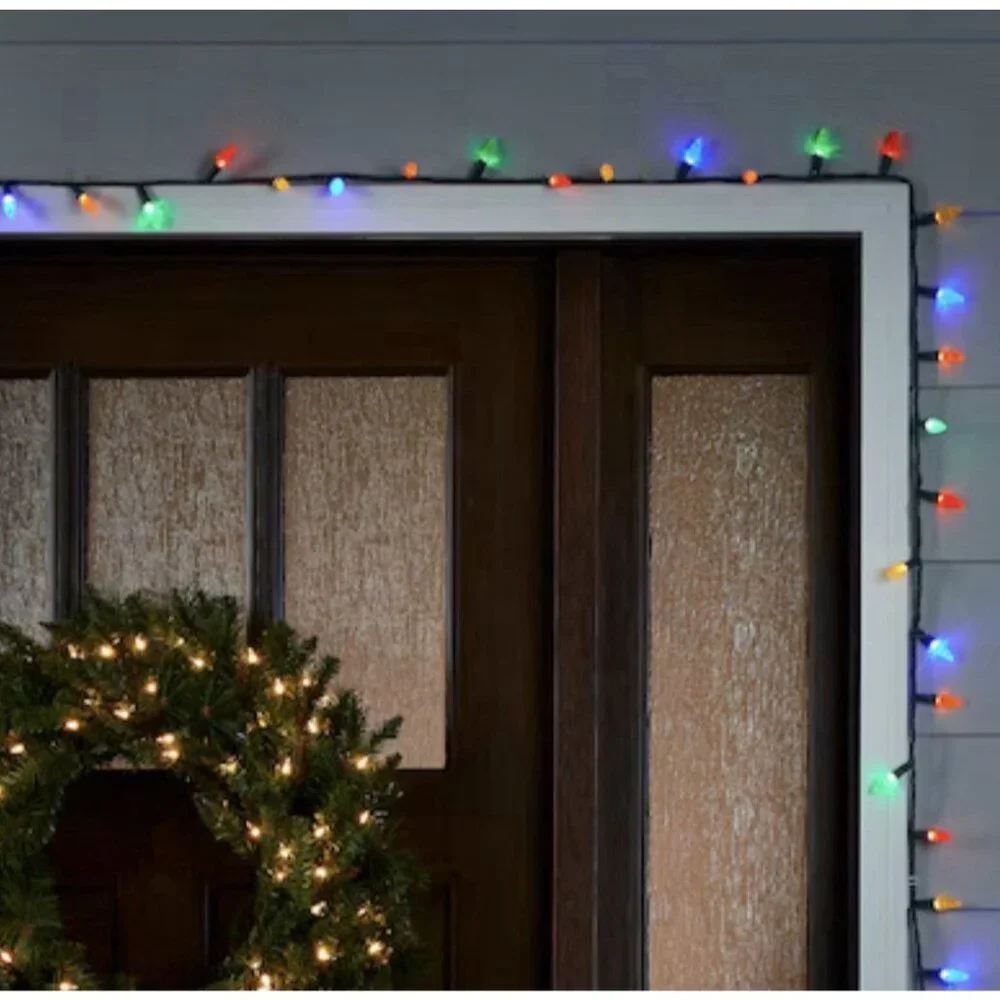 GE StayBright LED 37.2 Feet 150 Multicolor C-5 Christmas Holiday String Lights